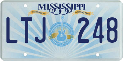 MS license plate LTJ248