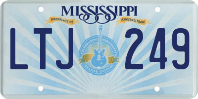 MS license plate LTJ249