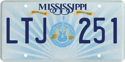 MS license plate LTJ251
