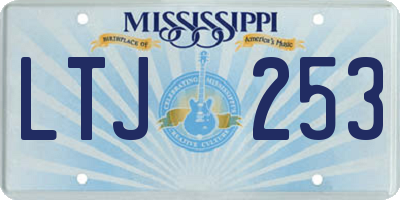 MS license plate LTJ253
