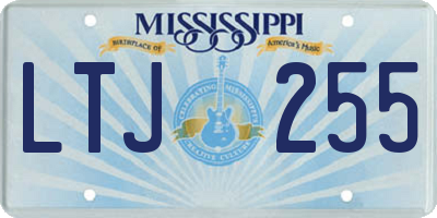 MS license plate LTJ255