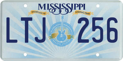 MS license plate LTJ256