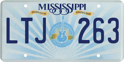 MS license plate LTJ263