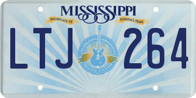 MS license plate LTJ264