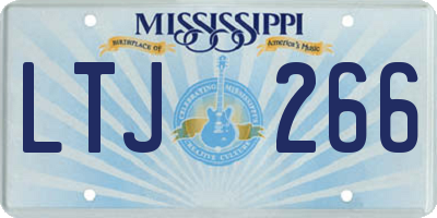 MS license plate LTJ266
