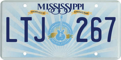 MS license plate LTJ267