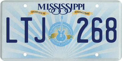 MS license plate LTJ268