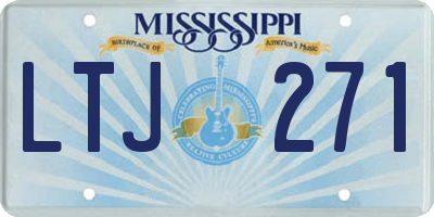 MS license plate LTJ271