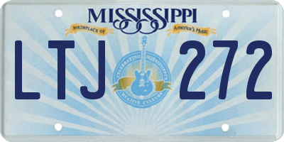 MS license plate LTJ272