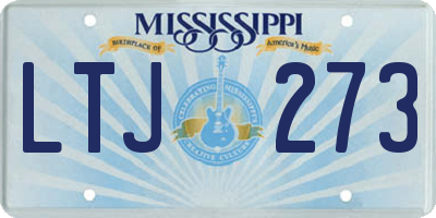 MS license plate LTJ273