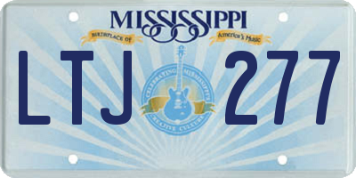 MS license plate LTJ277