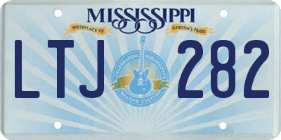 MS license plate LTJ282