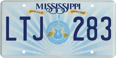 MS license plate LTJ283