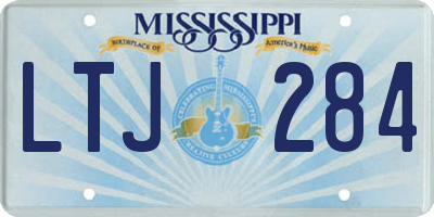 MS license plate LTJ284