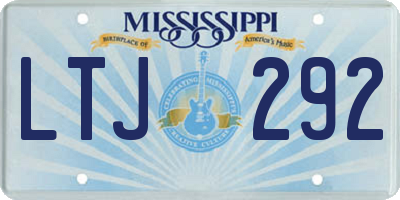 MS license plate LTJ292