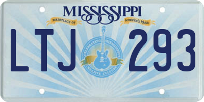MS license plate LTJ293