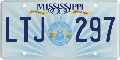 MS license plate LTJ297