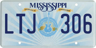 MS license plate LTJ306