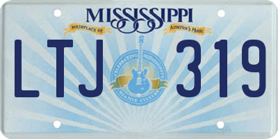 MS license plate LTJ319