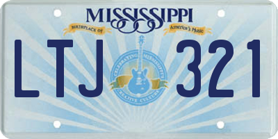 MS license plate LTJ321