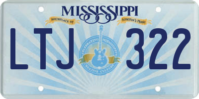MS license plate LTJ322