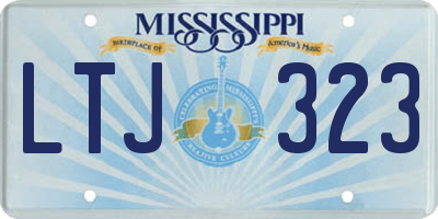 MS license plate LTJ323