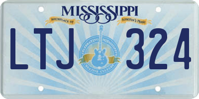 MS license plate LTJ324