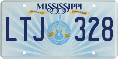 MS license plate LTJ328