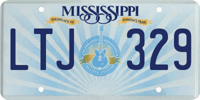 MS license plate LTJ329