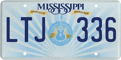 MS license plate LTJ336