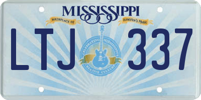 MS license plate LTJ337