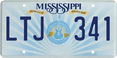 MS license plate LTJ341