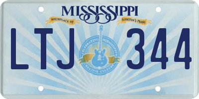 MS license plate LTJ344