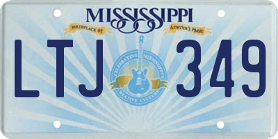 MS license plate LTJ349