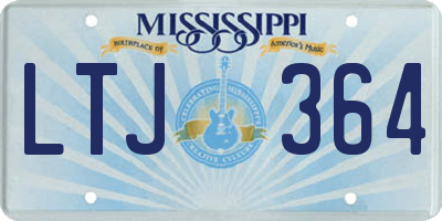 MS license plate LTJ364