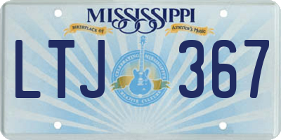 MS license plate LTJ367