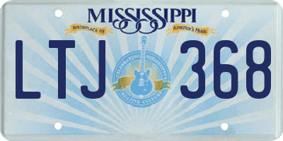 MS license plate LTJ368