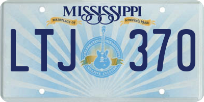 MS license plate LTJ370
