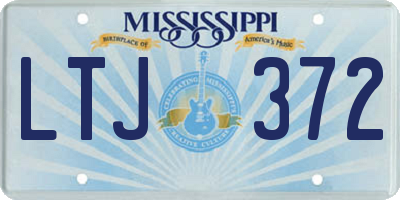 MS license plate LTJ372