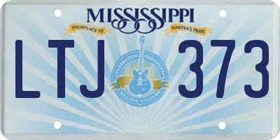 MS license plate LTJ373
