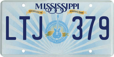 MS license plate LTJ379