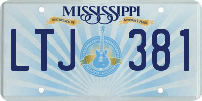 MS license plate LTJ381