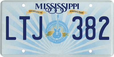 MS license plate LTJ382