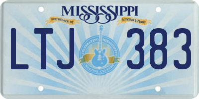 MS license plate LTJ383