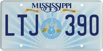 MS license plate LTJ390