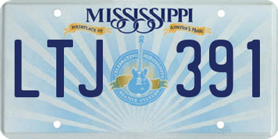 MS license plate LTJ391