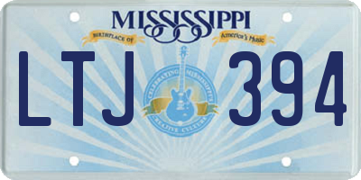 MS license plate LTJ394