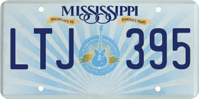 MS license plate LTJ395