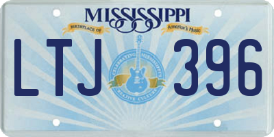 MS license plate LTJ396