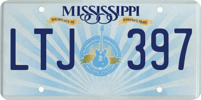 MS license plate LTJ397